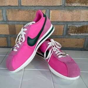 Nike Pink and Green Athletic Shoes